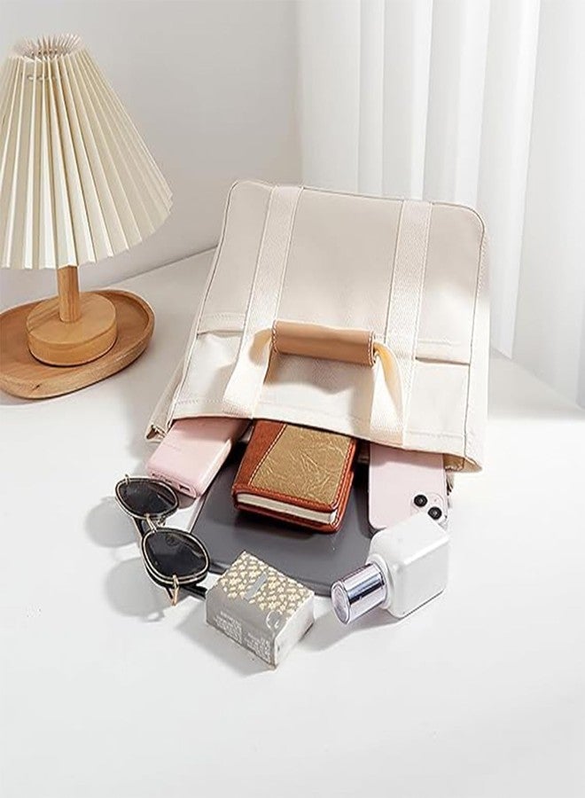 Desolio Everything Tote Bag, Everything Bag, Canvas Tote Bag with Compartments (Black) - Image 5