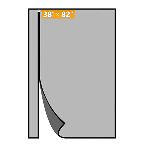 Yotache Left Right Side Opening Magnetic Screen Door Fits Door Size 38 x 82, Reinforced Polyester Net Curtain, Actual Screen Size 40" x 83" Black - Image 1