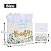 Qirrmiy 13 Large White Gift Bag Set with Greeting Card and Tissue Papers Gold Glitter Baby for Girls Birthday Party Womens Birthday Parties Baby Shower Baby Girl or Boy 13x52x102 1 Pcs - Image 4