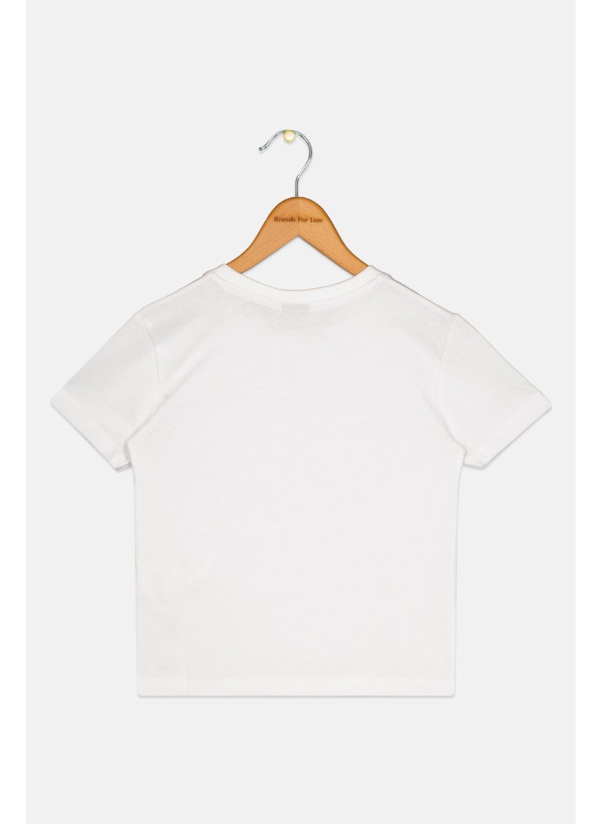 NAUTICA - Kids Boy Brand Logo Short Sleeve T-Shirt, White Combo - Image 1