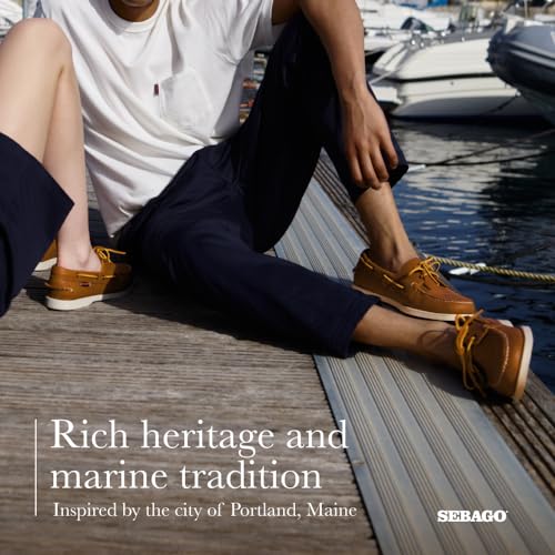 Sebago Portland Boat Shoes - Full-Grain Leather Moccasins, Handsewn with Leather Sock Lining and Non-Marking, Slip-Resistant Sipped Rubber Outsoles, Brown Tan - 11.5 Regular - Image 5