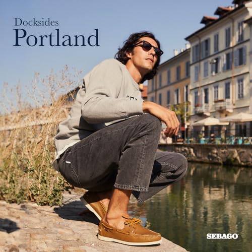 Sebago Portland Boat Shoes - Full-Grain Leather Moccasins, Handsewn with Leather Sock Lining and Non-Marking, Slip-Resistant Sipped Rubber Outsoles, Brown Tan - 11.5 Regular - Image 2