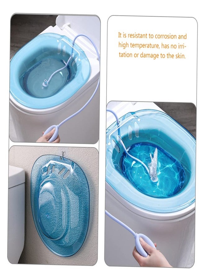 Healeved Sitz Bath Basin for Toilet Seat Relief and Postpartum Care Wash Basin for Pregnant Women Anti-Overflow Holes Easy to Clean 14.96 X 13.97 X 3.74 in - Image 2