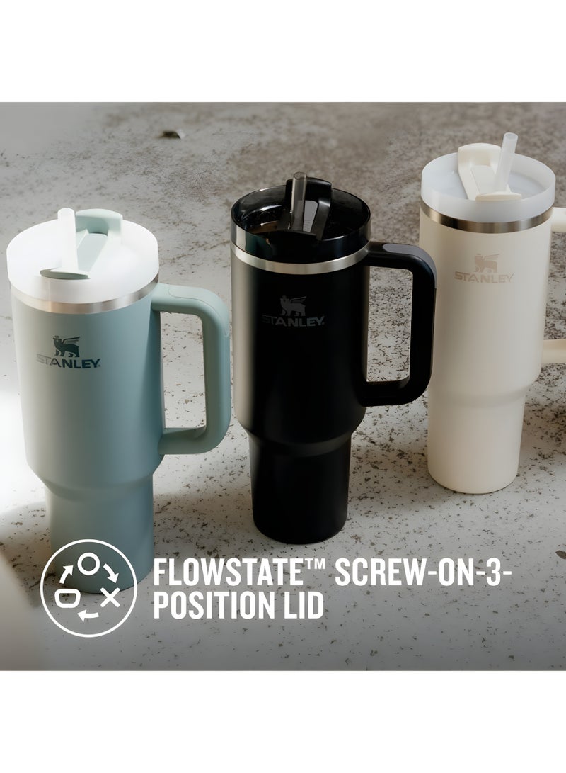 Stanley STANLEY Quencher H2.0 Flowstate Tumbler 1.2L | Metal Water Bottle with Straw, Handle & Lid | Keeps Cold for 11 Hours | Keeps Iced for 48 Hours | Dishwasher Safe | Travel Mug for Cold Drinks | 1-Pack (Black) - Image 5