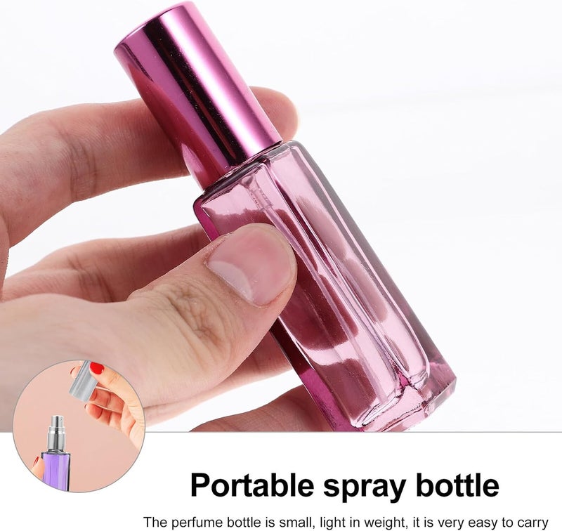 GALPADA 3pcs Refillable Perfume Bottles Portable Spray Bottles Mini Travel Atomizers for Fragrance Storage with Glass Containers in Pink Gray and Purple - Image 4