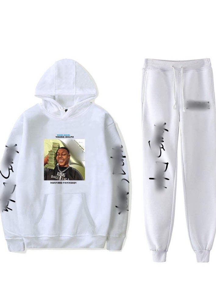 KUYING Men's Loose Sportswear And Sports Pants Two-Piece Set  - Image 1
