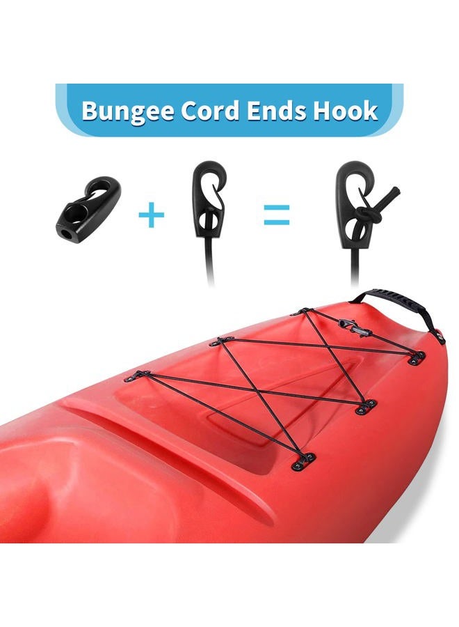 CLIO Kayak Deck Rigging Kit 8 Feet Bungee Cord with Bungee Cord Ends Hooks and Fishing D-Ring with 304 M6 Screw and 6 J-Hooks for Kayak Boat Canoe Outfitting Fishing Camping Kit - Image 4
