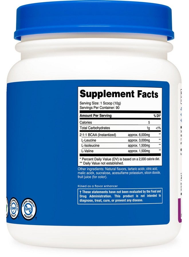 Nutricost Bcaa Powder (Grape 90 Servings) Optimal 2:1:1 Ratio Vegetarian Nongmo - Image 5