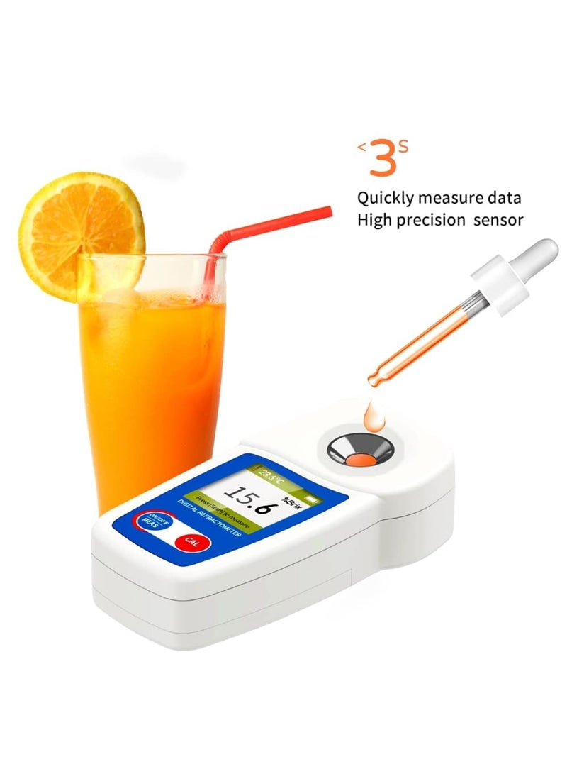 SYOSI Digital Brix Refractometer, Range 0-35%, ±0.2% Precision, High-Precision Fruit Meter with Automatic Temperature Compensation, LCD Display, Water and Dust Proof for Fruit Juice, Coffee, and More - Image 5