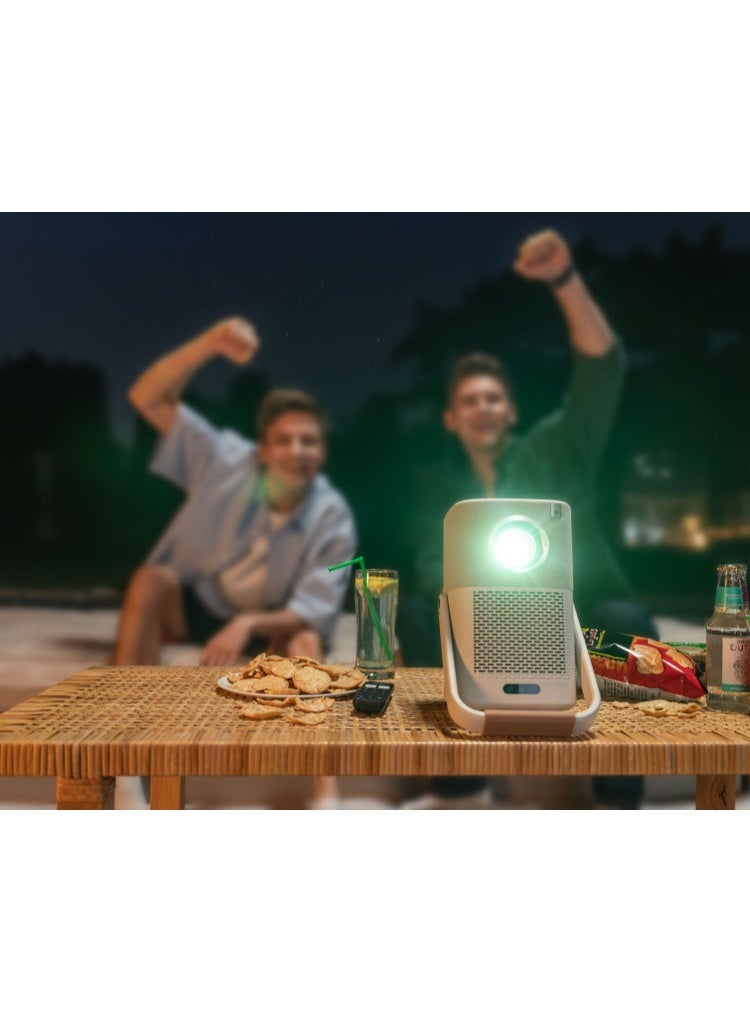 يابير جهاز عرض Yaber T2 Plus خارجي مزود بشبكة WiFi 6 وبلوتوث، جهاز عرض أفلام ذكي محمول بدقة 1080 بكسل للاستخدام الداخلي والخارجي، متوافق مع دونجل التلفزيون - Image 5