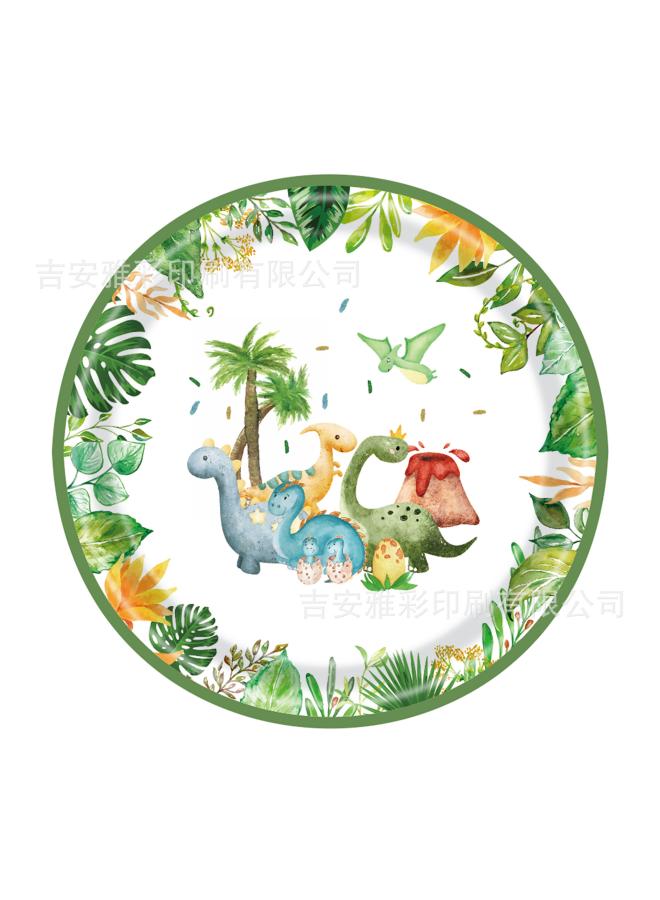 New Cute Watercolor Dinosaur Party Theme Children's Birthday Party Paper Tray Paper Cup Tablecloth Party Set
