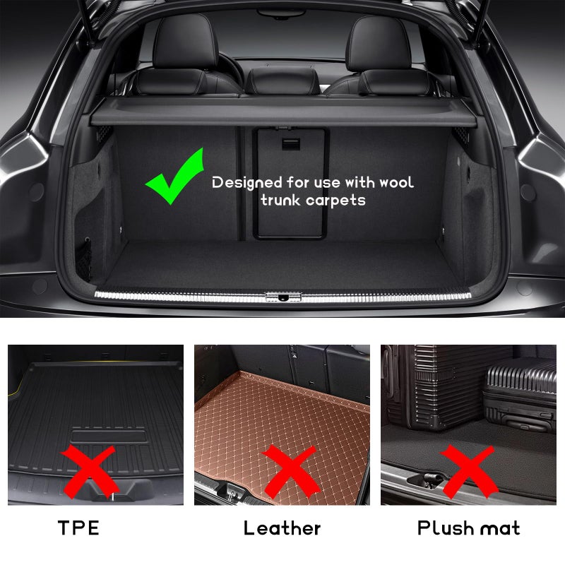 Dxnq 4Pcs Multipurpose Cargo Organizer Blocks  Plastic Cargo Storage Organizer Blocks For Wool Carpet Trunk  Grocery Trunk Divider Cargo Containment System For Car Suv Van Trunk - Image 3