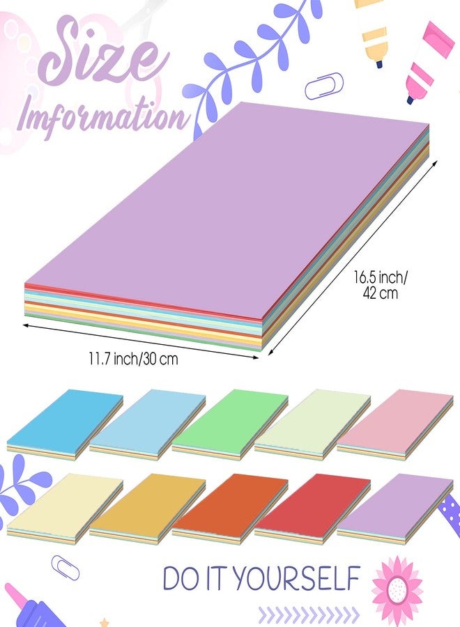 Yahenda 100 Pcs Colored Poster Boards 16 x 12 Inches 10 Assorted Color Poster Board Paper Cardstock Bulk Printer for Arts Crafts Exhibits and Notices(Fresh Colors) - Image 2