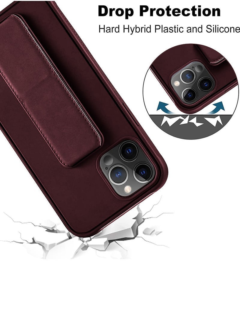 TIGER TPU Rubber Silicone Hand Grip Protective Phone Case Cover For Apple iPhone 15 Pro Brown - Image 5