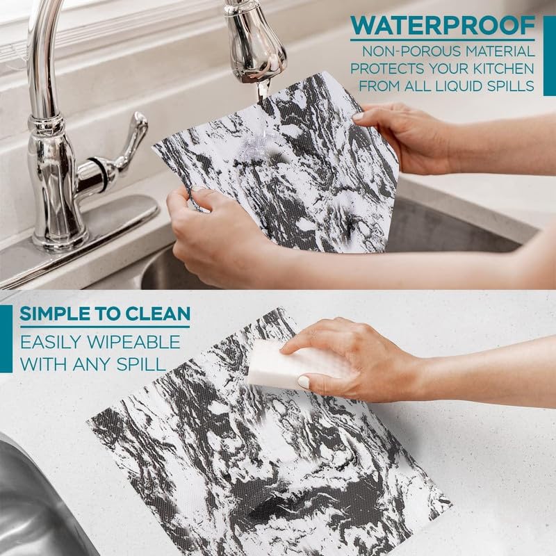 STYEVA Printed Anti-Slip Shelf Liner Mat Sheet for Drawers, Shelves, Tables, Cupboards, Fridge, Kitchen, Home, and Office - 45 CM X 5 M (Crystal Design) - Image 5