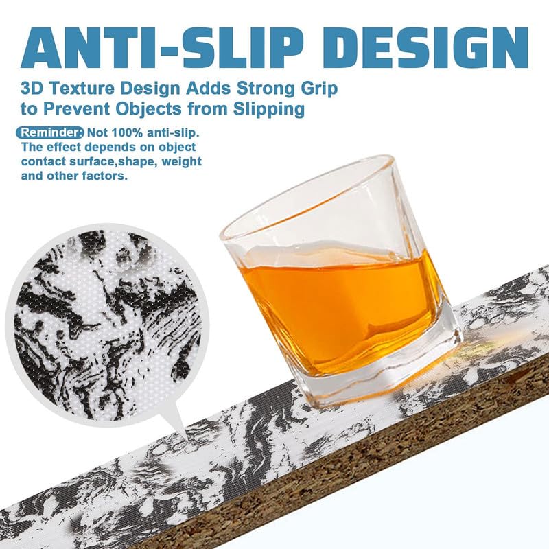 STYEVA Printed Anti-Slip Shelf Liner Mat Sheet for Drawers, Shelves, Tables, Cupboards, Fridge, Kitchen, Home, and Office - 45 CM X 5 M (Crystal Design) - Image 3