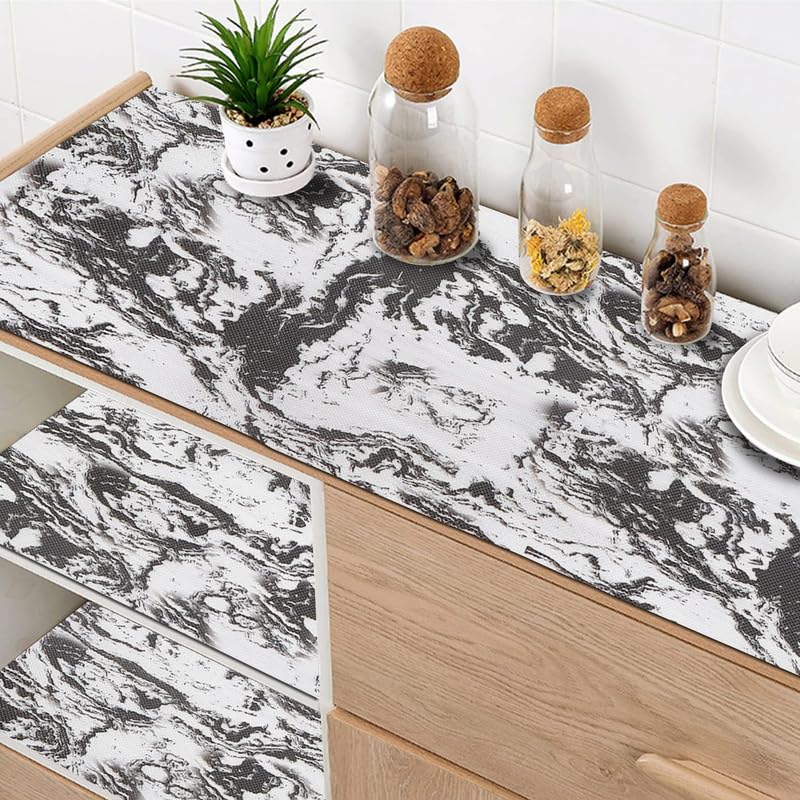 STYEVA Printed Anti-Slip Shelf Liner Mat Sheet for Drawers, Shelves, Tables, Cupboards, Fridge, Kitchen, Home, and Office - 45 CM X 5 M (Crystal Design) - Image 4