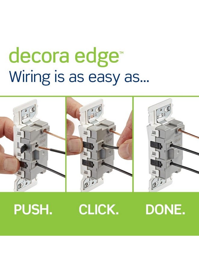 Leviton E5601-MW Decora Edge 15 Amp Single Pole Rocker Switch, 10-Pack, White - Image 2