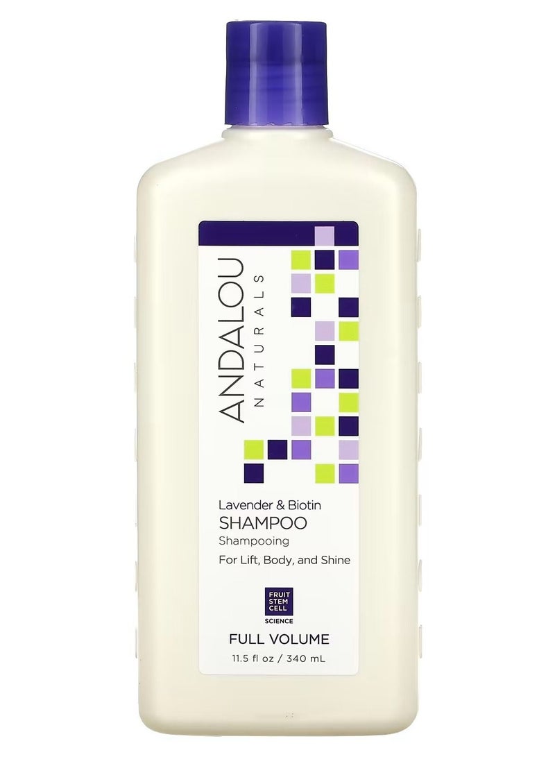 Andalou Naturals Shampoo Full Volume  For Lift Body and Shine Lavender Biotin 11.5 fl oz (340 ml)