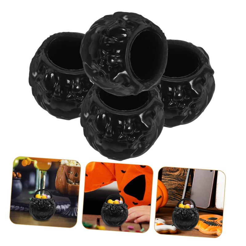 12Pcs Mini Black Cauldron Halloween Decorations for Party Table and Dollhouse - Image 4