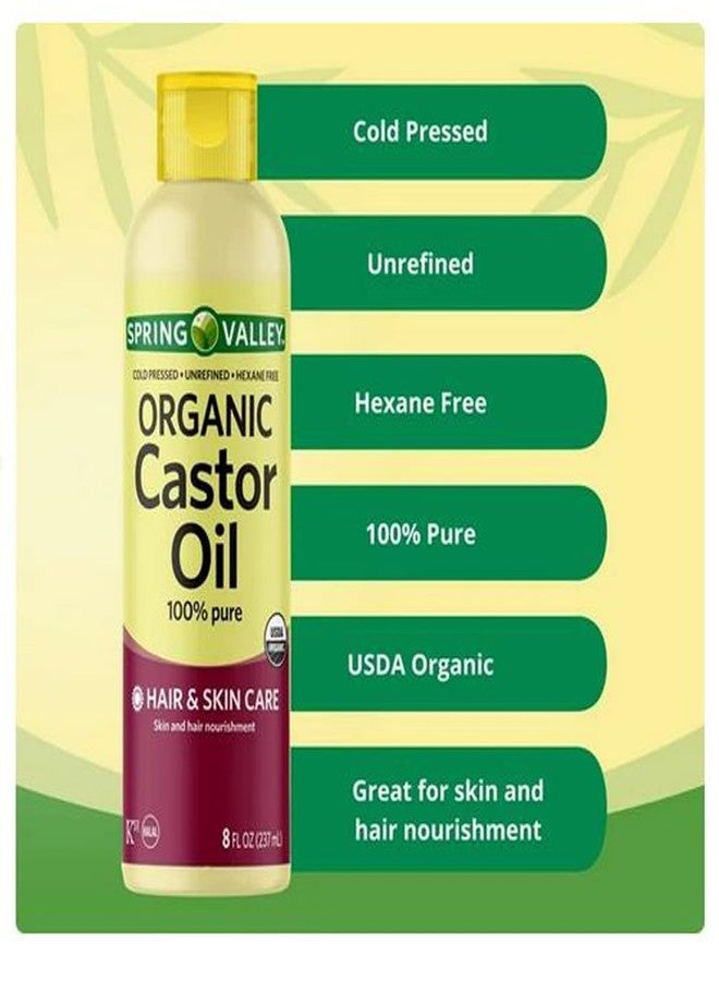 4 TOP CARE Cold-Pressed Castor Oil - Unrefined & Hexane-Free, Organic - For Hair and Skin - 8 fl oz - Image 2