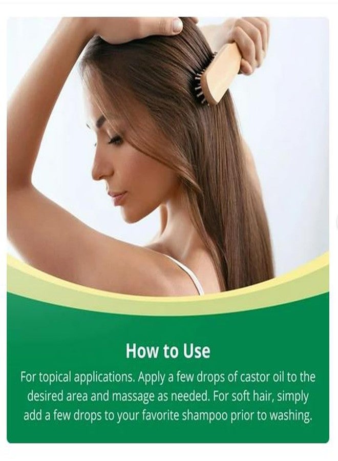 4 TOP CARE Cold-Pressed Castor Oil - Unrefined & Hexane-Free, Organic - For Hair and Skin - 8 fl oz - Image 4