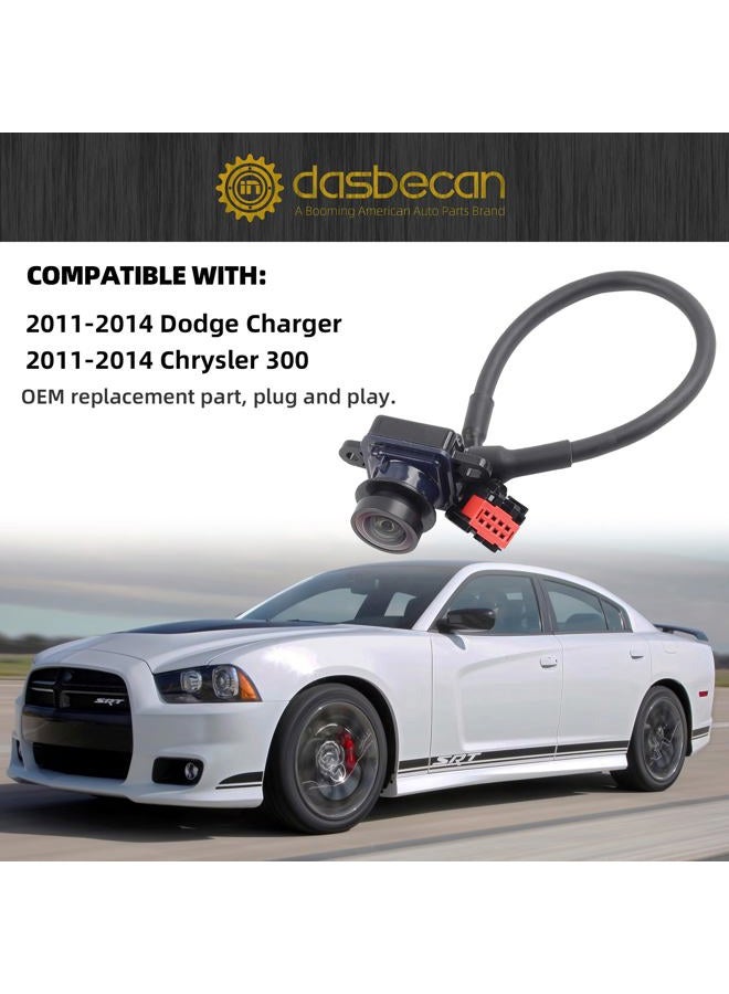 Dasbecan 56054058AH Backup Camera Compatible with 2011-2014 Dodge Charger Chrysler 300 Rear View Park Assist Back Up Camera Replaces# 56054058AD 56054058AE 56054058AF 56054058AG - Image 2