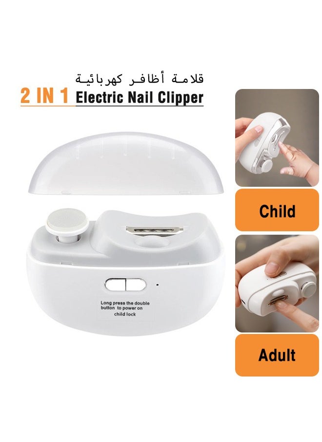 Automatic Nail Clippers for Kids Rechargeable Electric Nail Trimmer Electric Polished Nail Clippers with Lighting  - Image 1