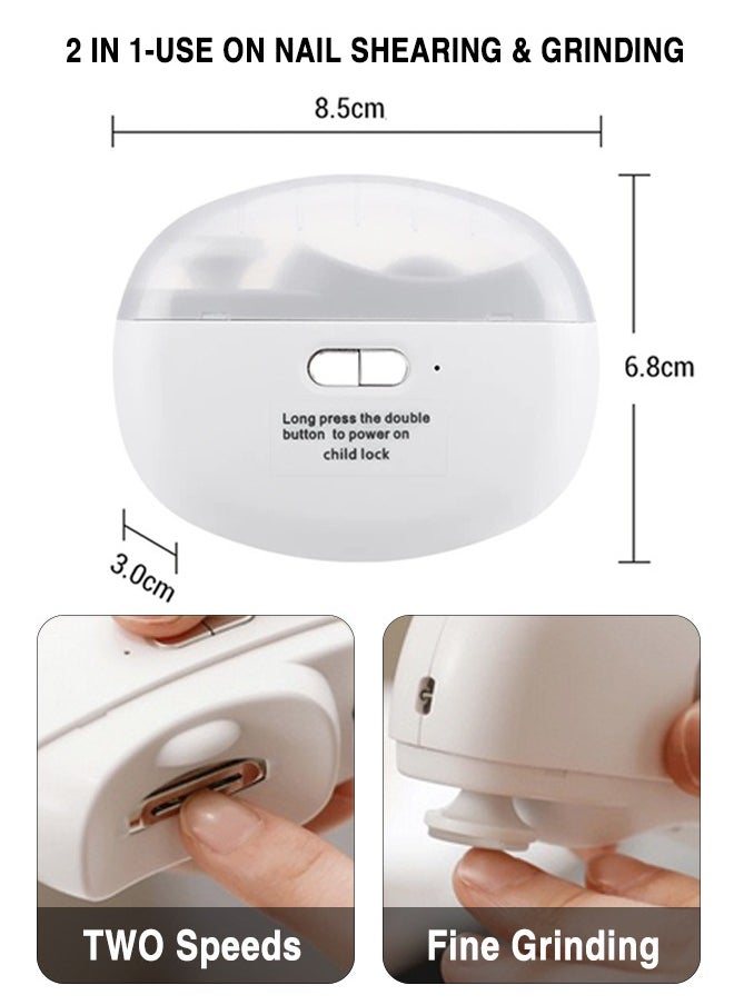 Automatic Nail Clippers for Kids Rechargeable Electric Nail Trimmer Electric Polished Nail Clippers with Lighting  - Image 3