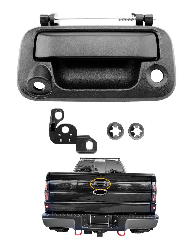 Gledewen Metal Tailgate Latch Handle wCamera Hole Compatible with 20042016 Ford F150 F250 F350 F450 F550 Super Duty Explorer Lobo 0612 Lincoln Mark LT Replace 8L3Z9943400AC Tail Gate Door Handle - Image 2