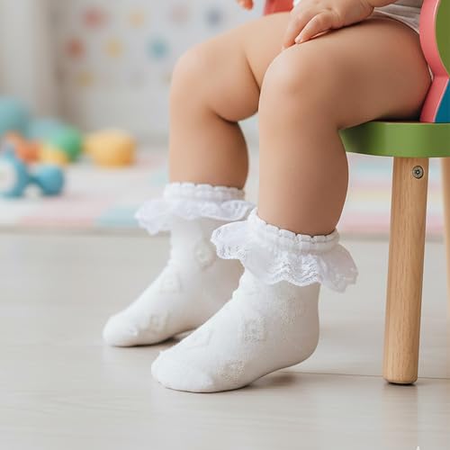 Supersox Frill Ankle Length Socks for Babies | Durable & Breathable Combed Cotton | Extra Soft, Anti-Odor & Moisture Absorbent | Pack of 3 - Image 5