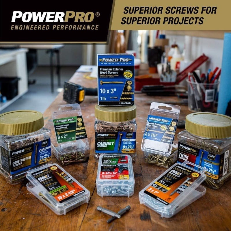 Power Pro Premium Exterior Wood Screws, #8 x 2-1/2"Inch All-Purpose Deck Screws for Outdoor Projects, T-25 Star Bit Included, Bronze, 2500 Pieces | 967886V4 - Image 5