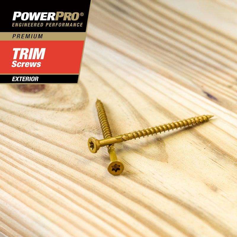 Power Pro Premium Exterior Wood Screws, #8 x 2-1/2"Inch All-Purpose Deck Screws for Outdoor Projects, T-25 Star Bit Included, Bronze, 2500 Pieces | 967886V4 - Image 4