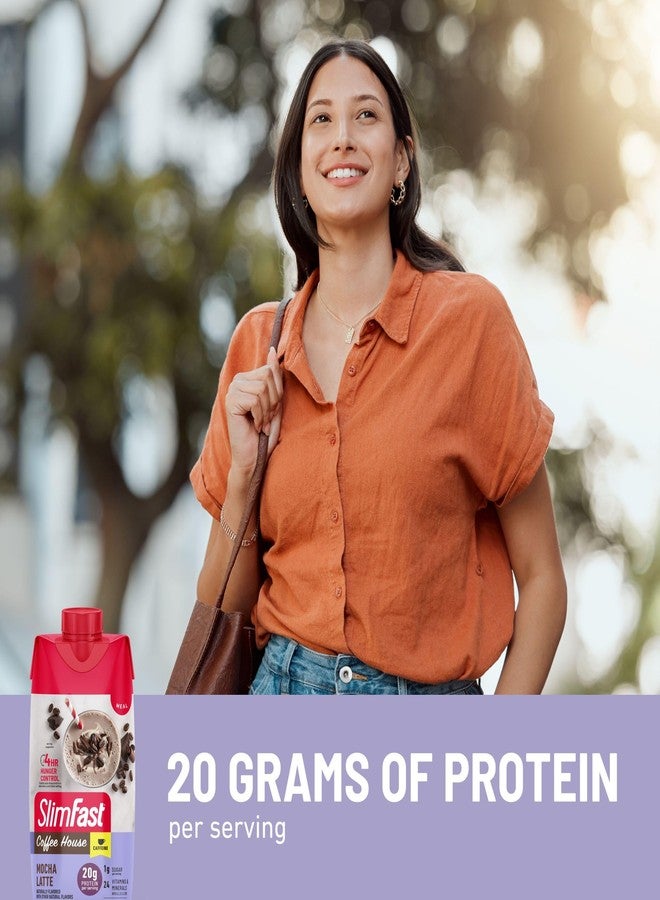 SlimFast Protein Shake, NEW Mocha Latte- 20g Protein, Meal Replacement Shake Ready to Drink, High Protein with Low Carb and Low Sugar, 24 Vitamins and Minerals, 11 Fl Oz (Pack of 12) - Image 3