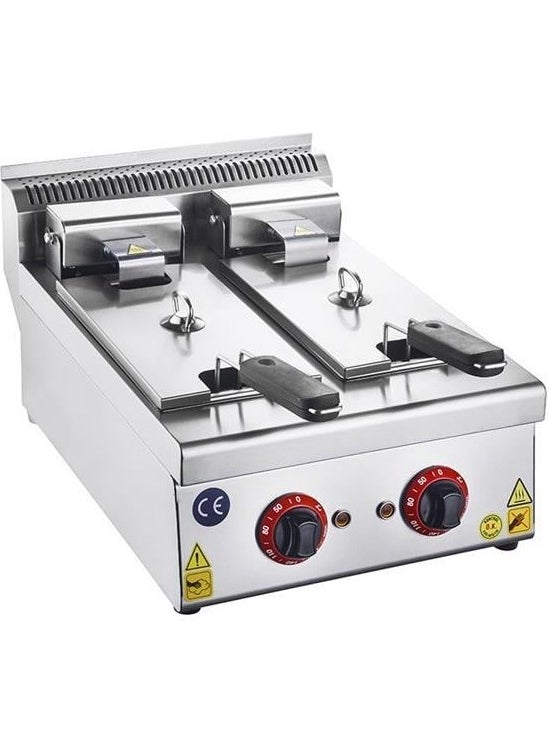 CSA Inox Karacasan Industrial Snack Series 5+5 Liter Electric Fryer 