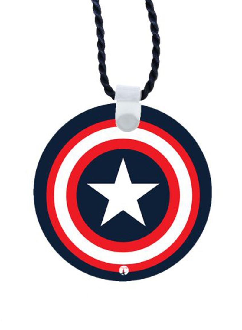 RKN Capatin America Printed Car Mirror Pendant - Image 1