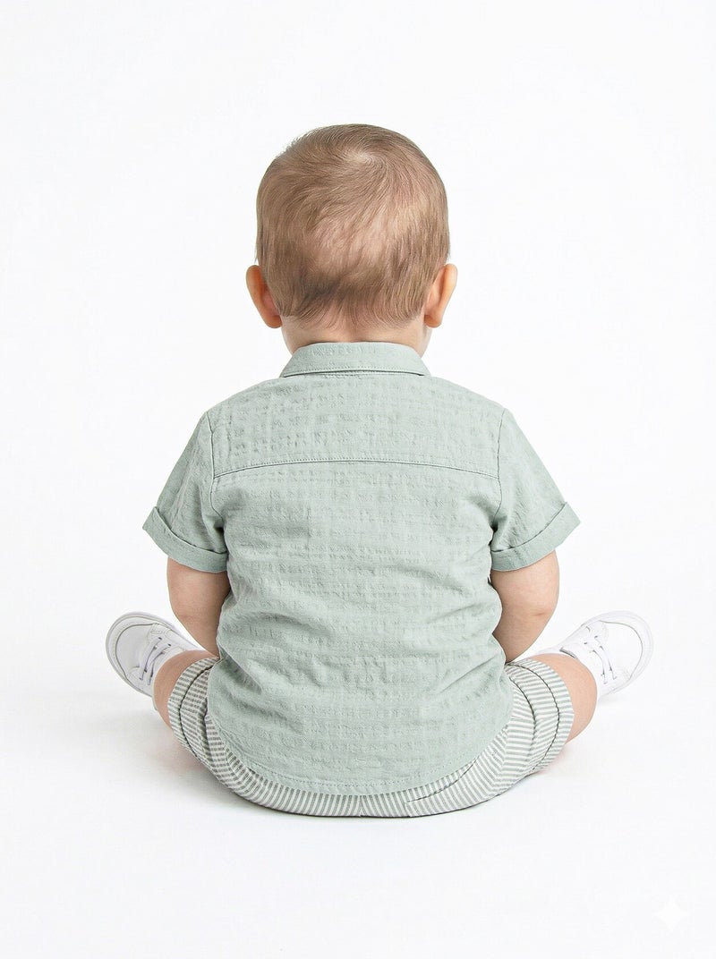 Hype Boys' two-piece summer set (T-shirt + shorts) from 3 to 12 months 1526 - Image 3