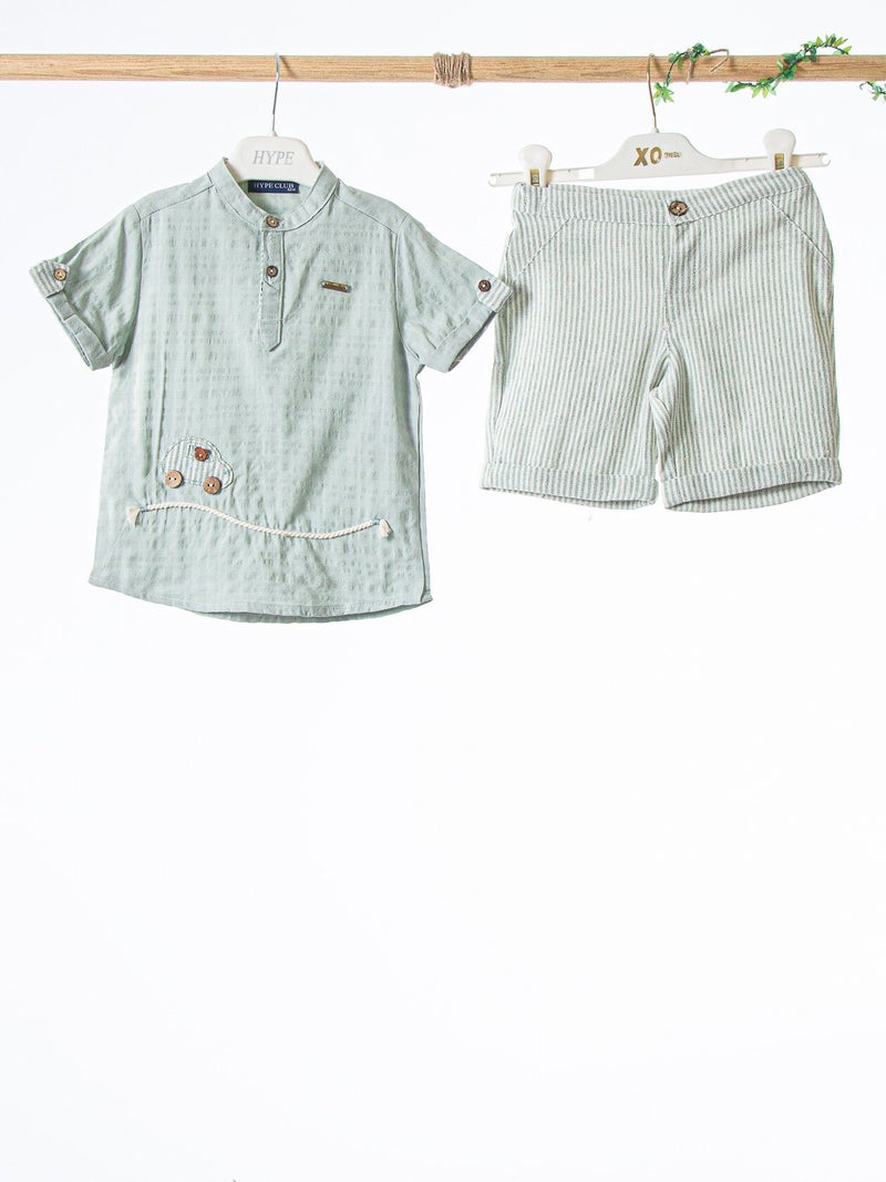 Hype Boys' two-piece summer set (T-shirt + shorts) from 3 to 12 months 1526 - Image 4