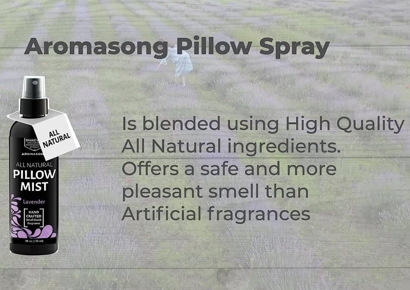 Aromasong Lavender Pillow Spray for Sleeping - All Natural Calming Linen & Bedtime Sleep Mist for Deep Sleep - Pillow Spray Aromatherapy with Botanical Essential Oils for Relaxing Stress - Image 4