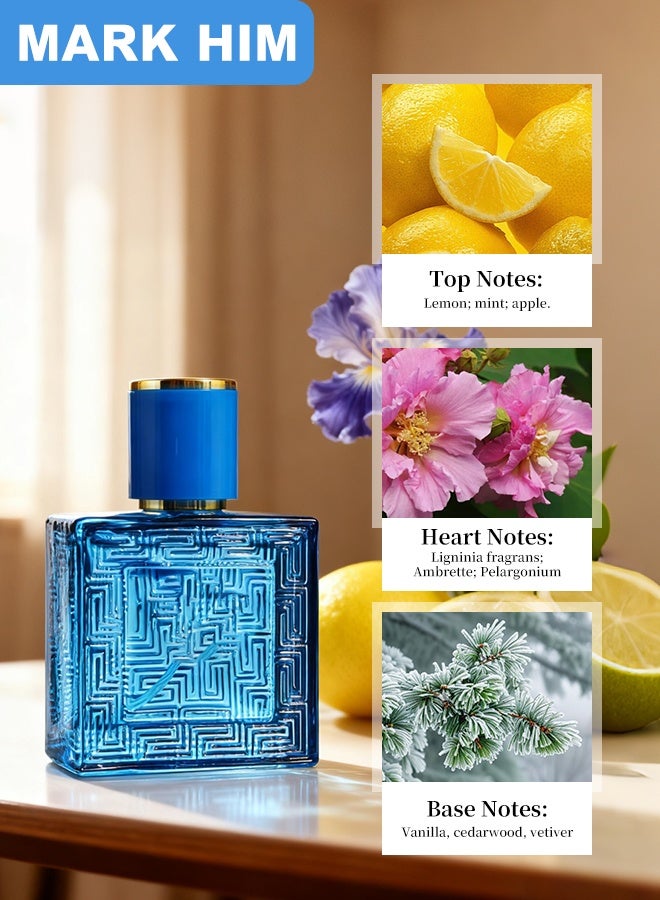 مارك له مجموعة هدايا عطور فاخرة للرجال، 3 قطع أو دو برفيوم (3 × 30 مل)، مجموعة هدايا عطور فاخرة، عطر يدوم طويلاً، حمضيات وأعشاب وزهور - Image 3