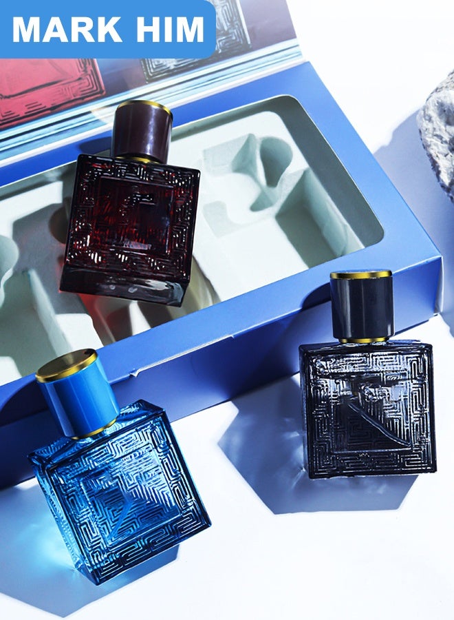 مارك له مجموعة هدايا عطور فاخرة للرجال، 3 قطع أو دو برفيوم (3 × 30 مل)، مجموعة هدايا عطور فاخرة، عطر يدوم طويلاً، حمضيات وأعشاب وزهور - Image 2