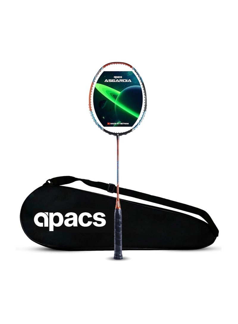 Apacs Asgardia Control Unstrung 73g Ultra Light Badminton Racket with Full Cover | 35LBS Tension | Japanese Graphite Frame | Hexagon Throat  - Image 1