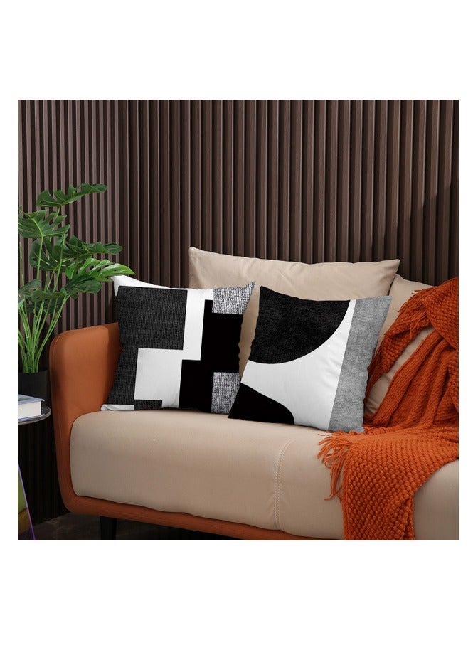 إسكدنيا أغطية وسائد طقم من 4 أغطية وسائد، أغطية وسائد ذات طراز عصري 45 سم × 45 سم، أغطية وسائد أريكة تجريدية حديثة مزخرفة لغرفة المعيشة - Image 2