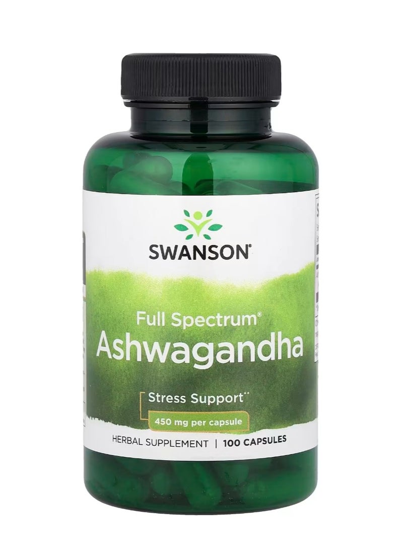 سوانسون اشواغاندا كامل الطيف 900 مجم 100 كبسولة (450 مجم لكل كبسولة) - Image 1