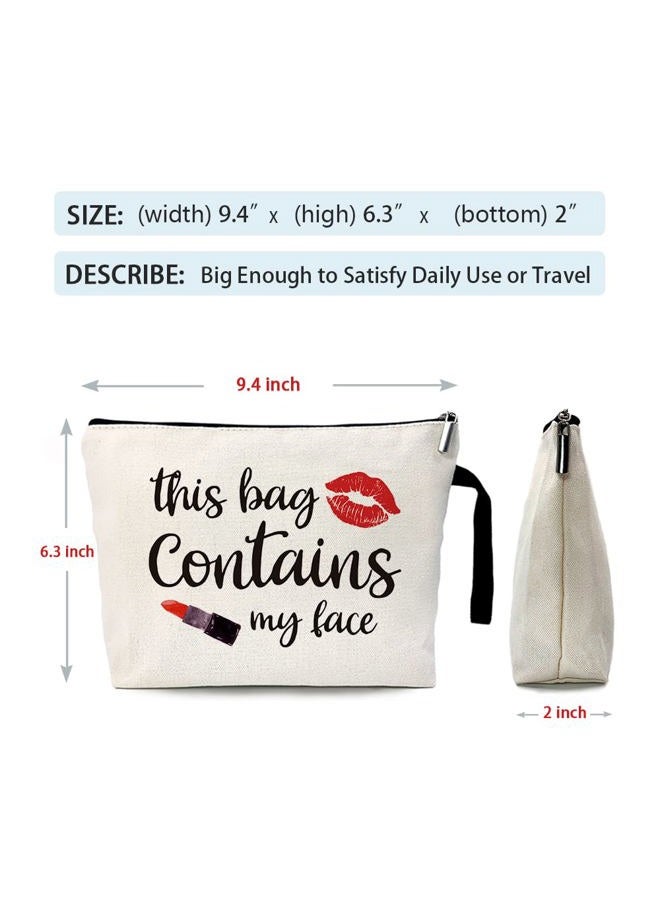 ZHANTUONE This Bag Contains My Face-Travel Make Up Pouch-The Best Friendship Gift to Friends-Friends Gifts for Women Birthday-Christmas Gift - Image 4