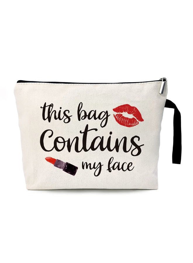 ZHANTUONE This Bag Contains My Face-Travel Make Up Pouch-The Best Friendship Gift to Friends-Friends Gifts for Women Birthday-Christmas Gift - Image 1