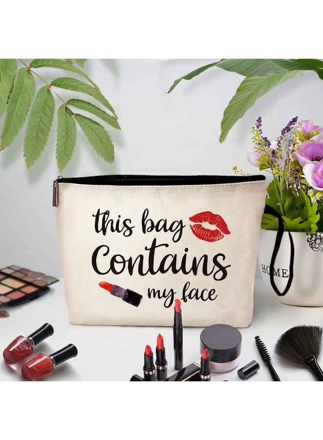 ZHANTUONE This Bag Contains My Face-Travel Make Up Pouch-The Best Friendship Gift to Friends-Friends Gifts for Women Birthday-Christmas Gift - Image 3