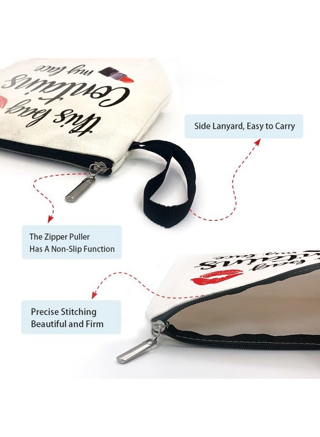 ZHANTUONE This Bag Contains My Face-Travel Make Up Pouch-The Best Friendship Gift to Friends-Friends Gifts for Women Birthday-Christmas Gift - Image 5