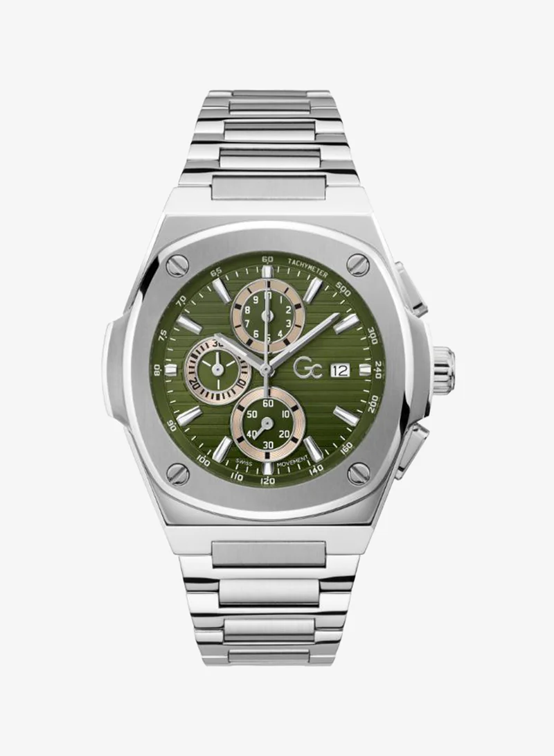 Coussin Shape Chrono Metal Analogue Watch