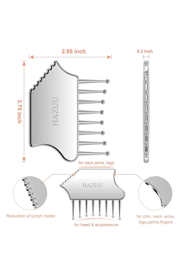 general Portable Stainless Steel Scalp MassagerScraping Tool for Head, Neck, Shoulders, Legs & Arms - Ideal for Soothing Relief - Image 2